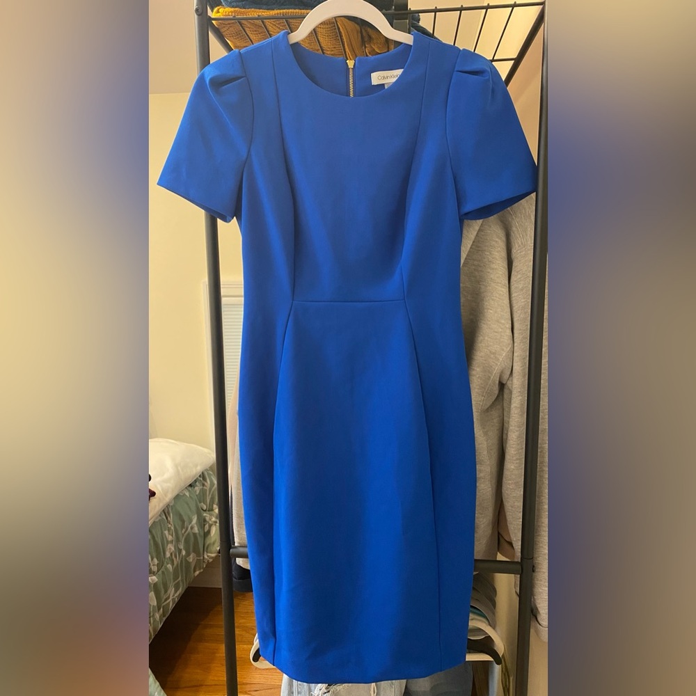 Calvin Klein Dress. Size 6 Petite. Royal blue. Like new